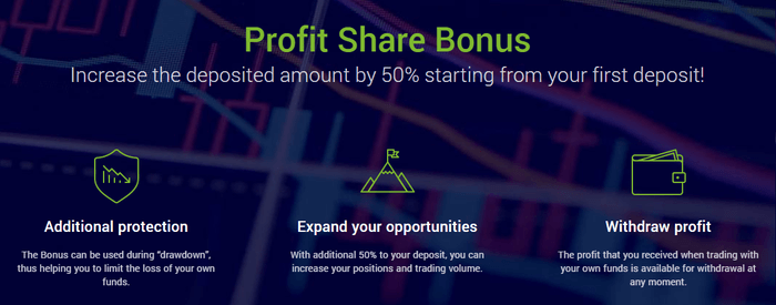 بونص مشاركة الربح يصل إلى 50% - RoboForex